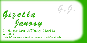 gizella janosy business card